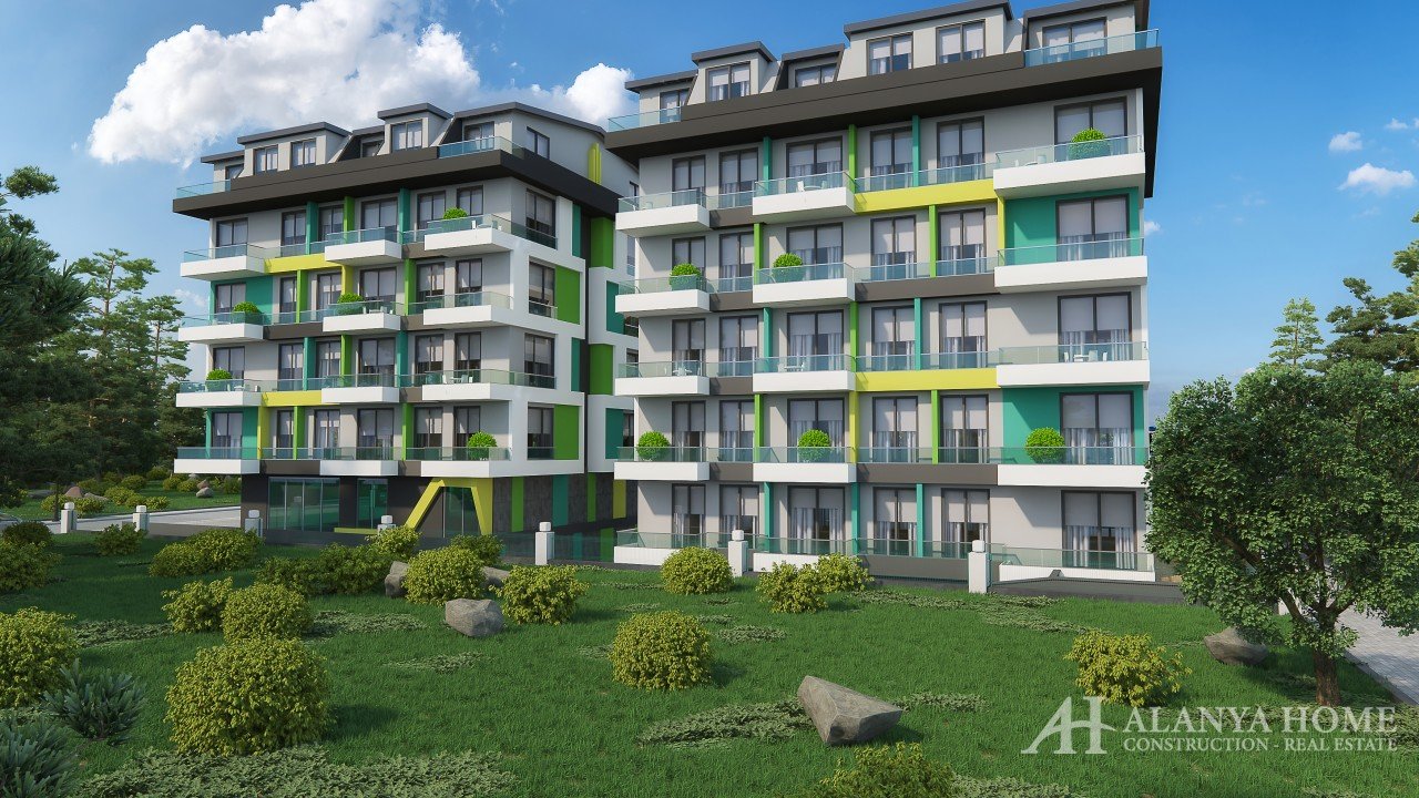Mahmutlar Alanya Türkiye mobilyalı, bir iki yatak odalı daire, inşaat şirketi, deniz manzaralı, emla