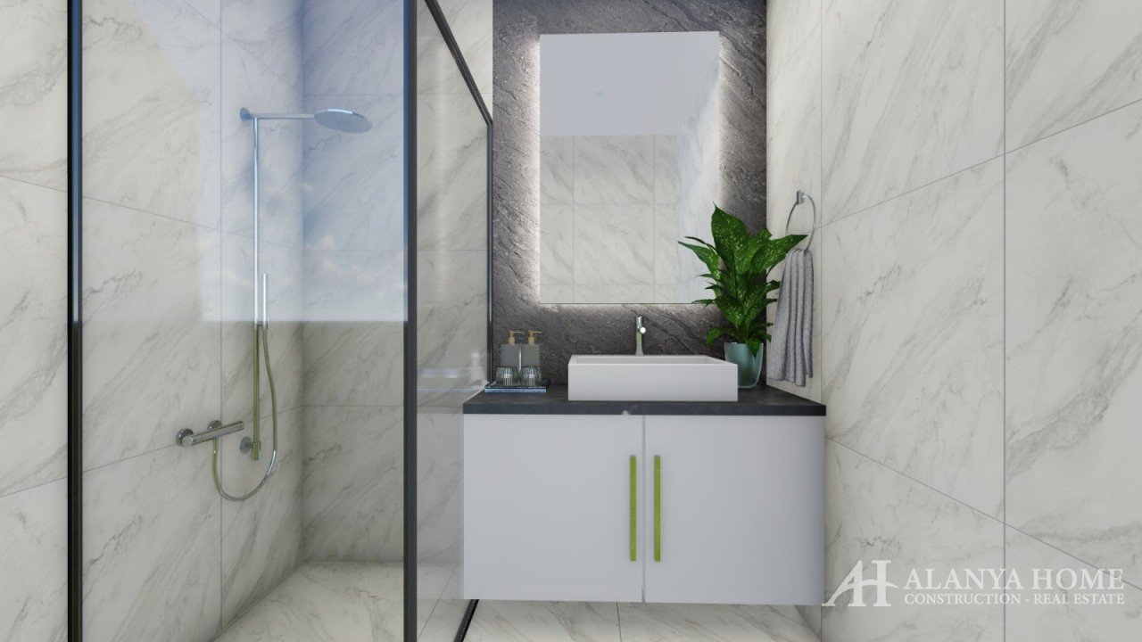 Фото покупка продажа недорогая трехкомнатная квартира 2+1 две ванные комнаты и туалета Алания Хоум А