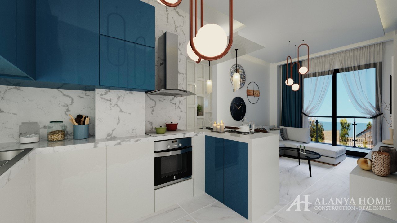 купить продать одна двух комнатную квартиру недвижимость кухня Алания Турция