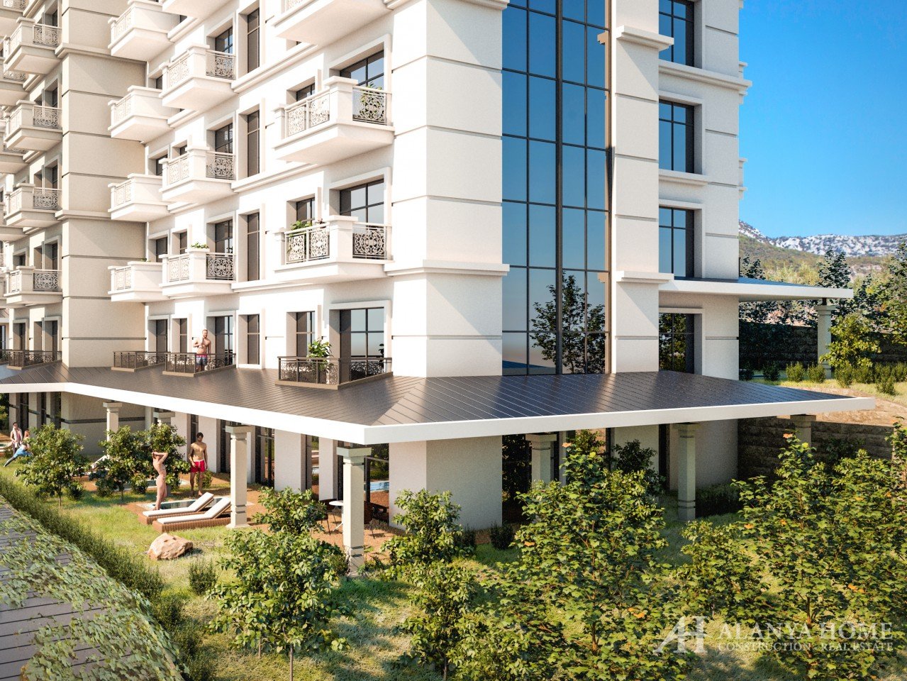 Mahmutlar Alanya Turkey furnished, one two bedroom apartment, construction company, by the sea view,
