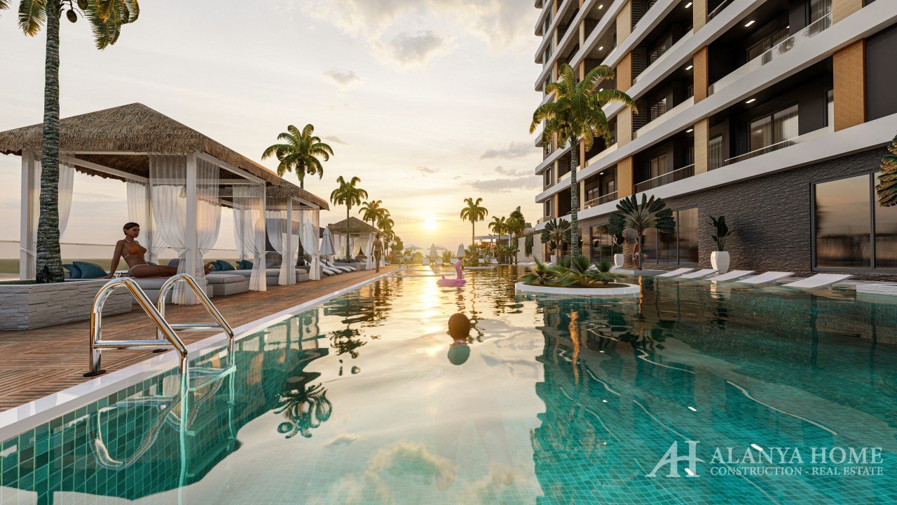 Park Tower Avsallar Alanya Antalya Türkei Fotoverkauf Kauf einer möblierten Wohnung in Raten in eine