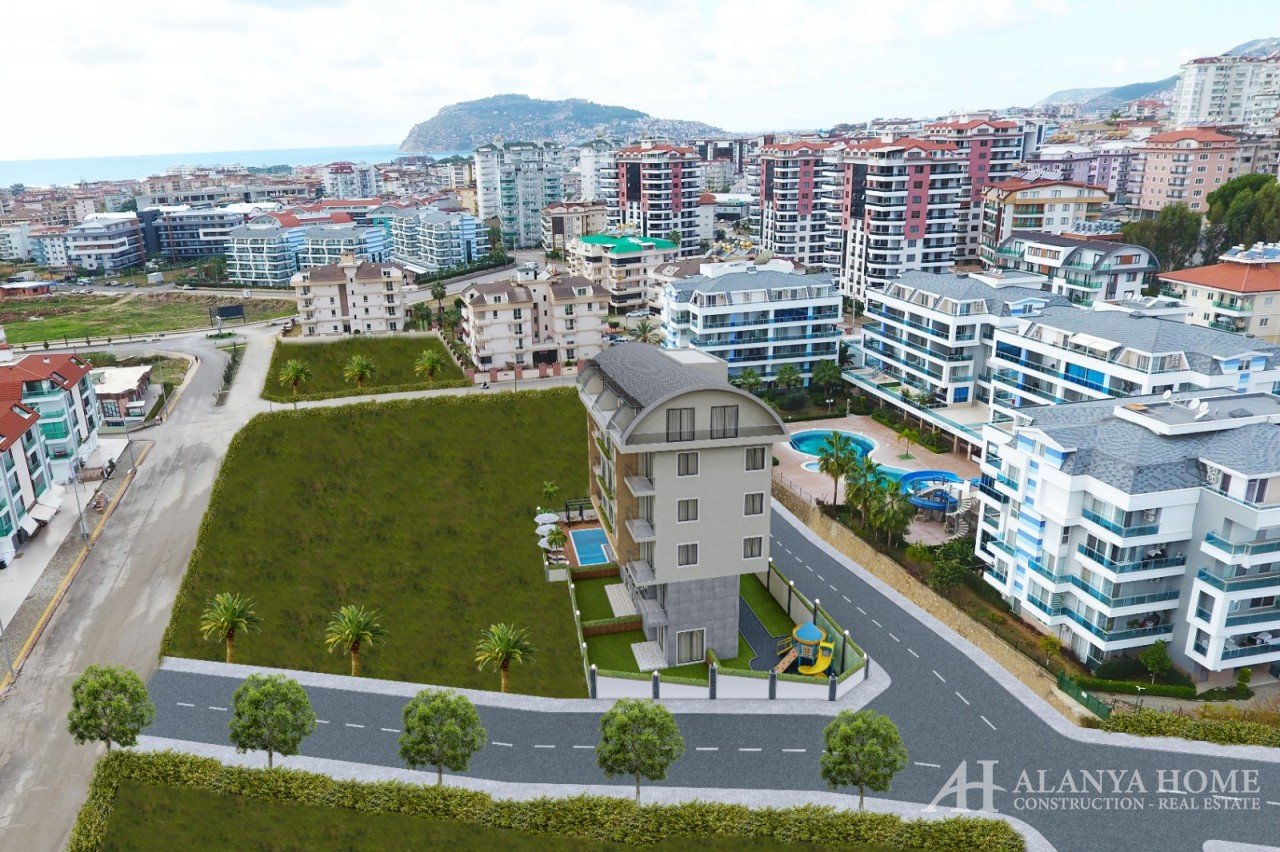 آپارتمان 1+1 در مجتمع مسکونی مدرن و زیبا در اوبا