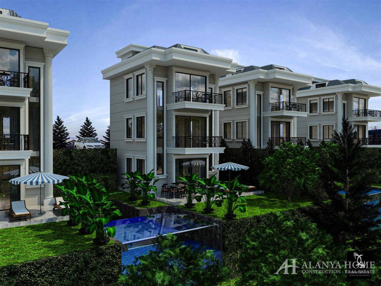 Виилы и апартаменты на продажу в Sun Villa Garden в Кестел Аланья Анталия Турция