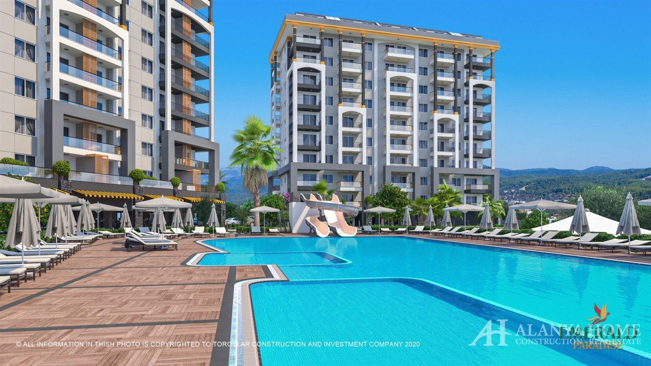Emerald Paradise Авсаллар Аланья Анталия Турция покупка продажа меблированная двухкомнатная квартира