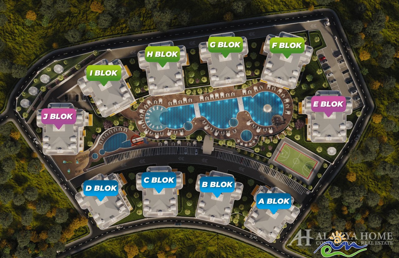 Квартиры для продажи в MevaCity Residence Ciplakli Алания Анталия Турция