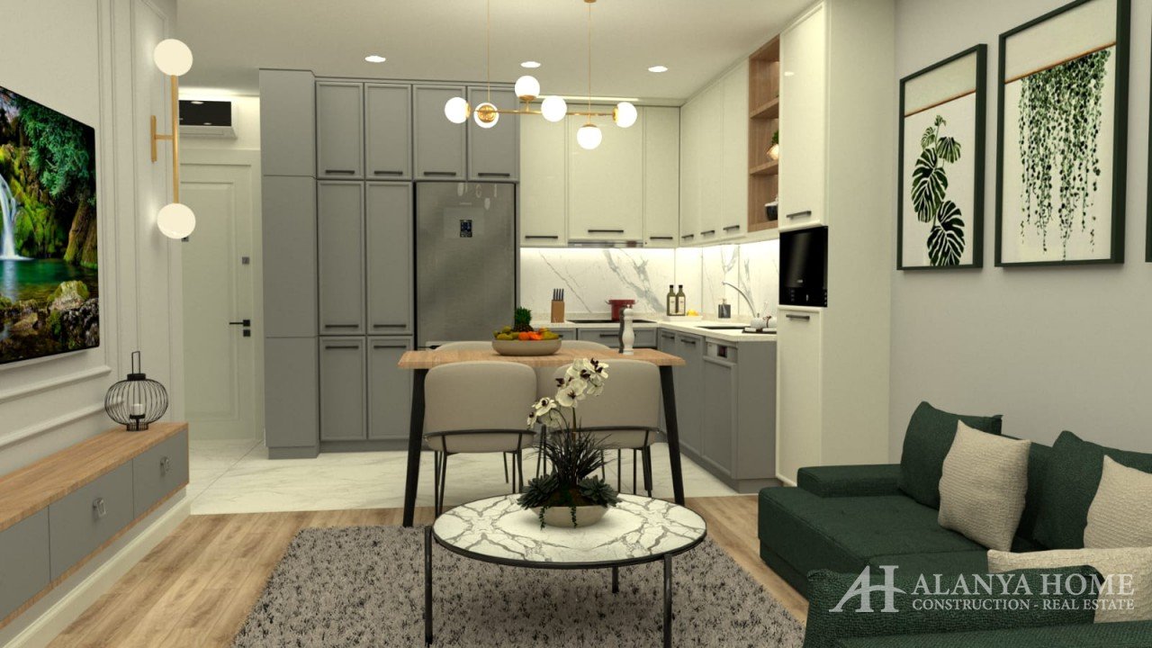 یاپی گرین لایف اوبا آلانیا آنتالیا ترکیه خرید فروش ملک آپارتمان یک خوابه مبله در طرح اقساطی پروژه جد