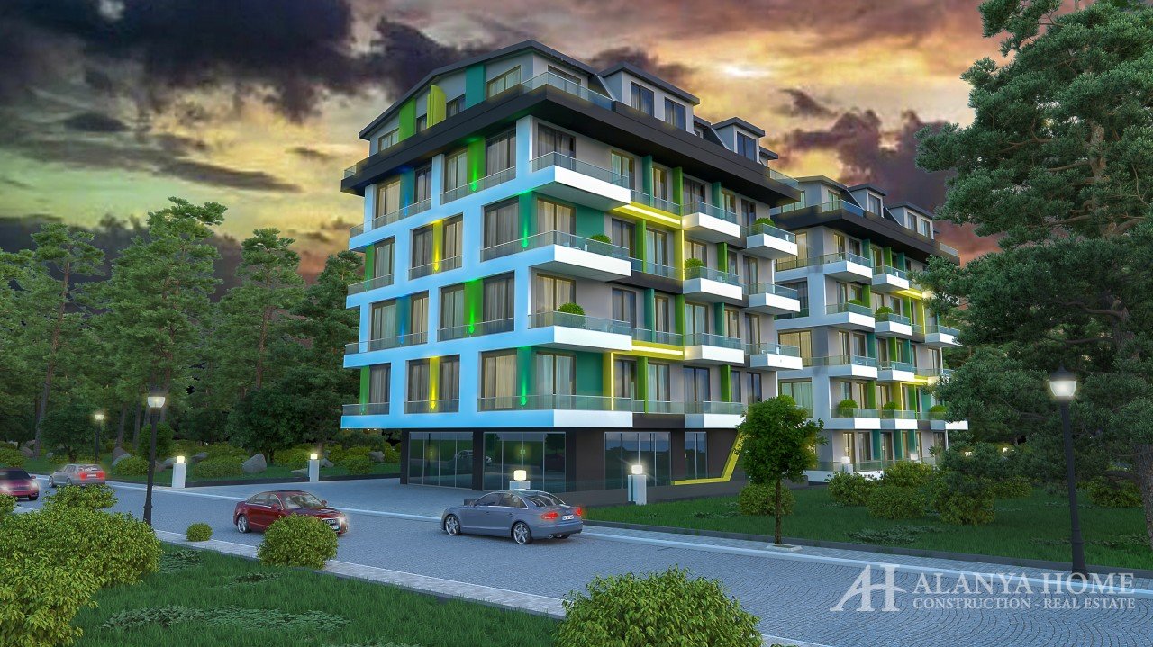 Mahmutlar Alanya Turquie meublé, un appartement de deux chambres, entreprise de construction, vue me