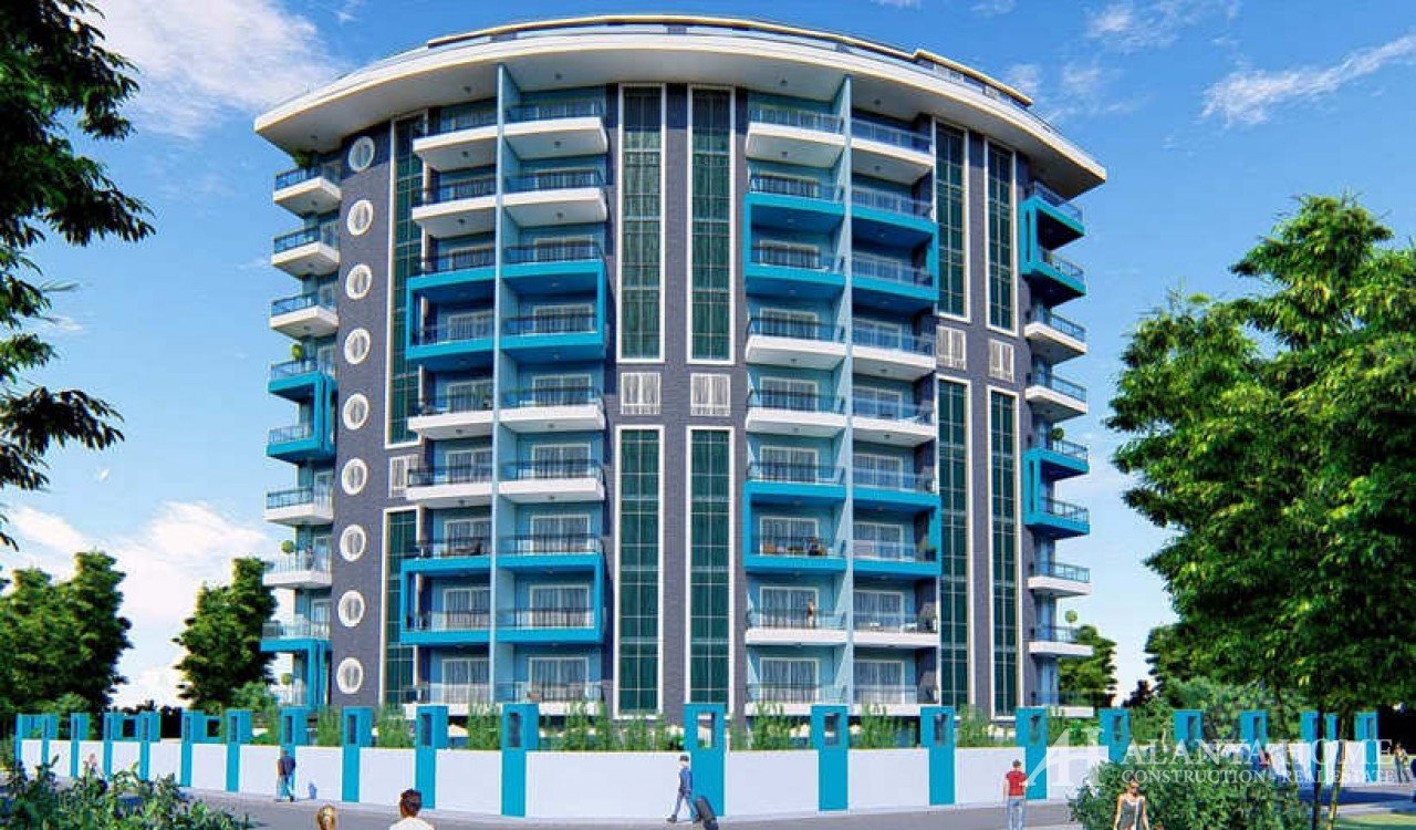 Blue Tower Mahmutlar Alanya Antalya Turkey purchase sale property of a furnished one-bedroom apartme