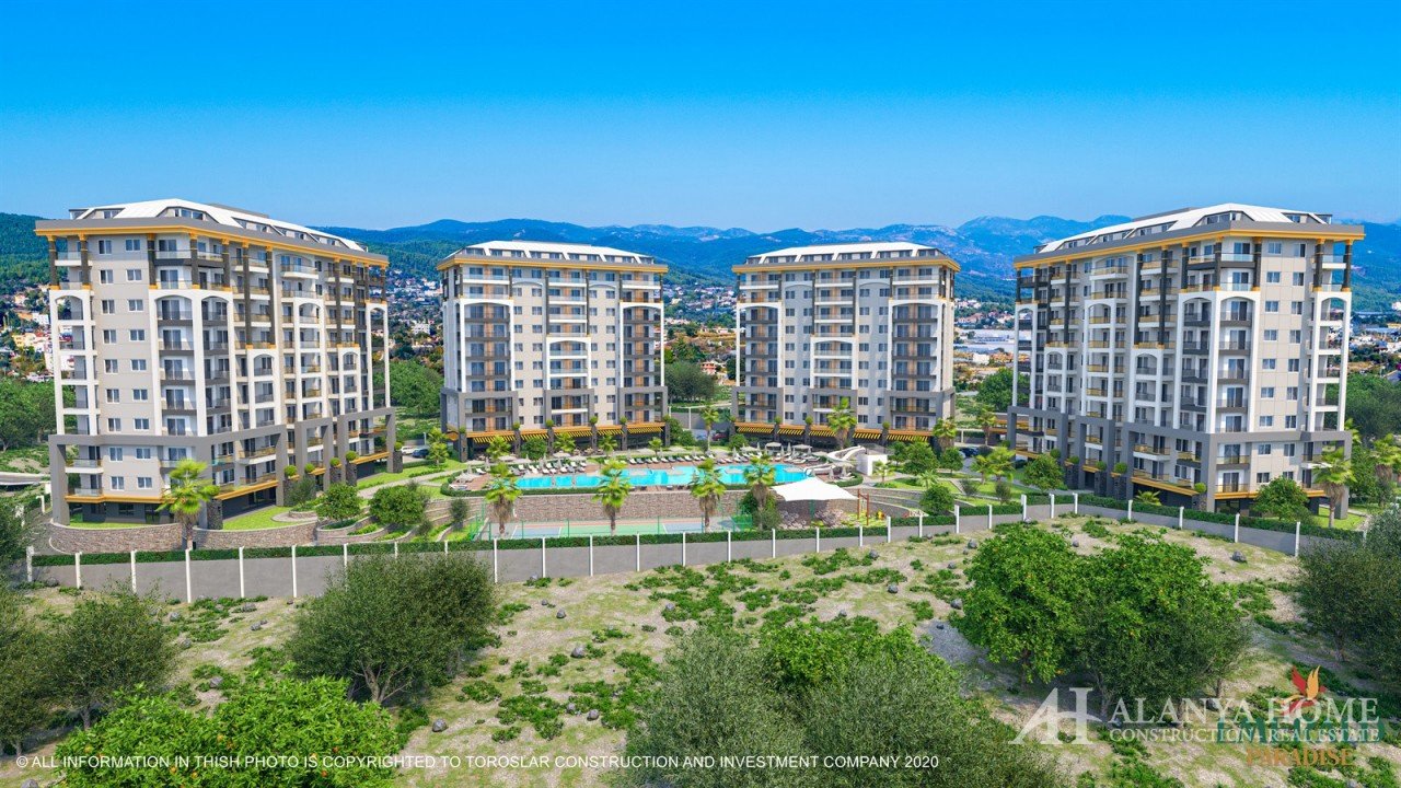 Emerald Paradise Avsallar Alanya Antalya تركيا شراء بيع عقار لشقة مفروشة بغرفة نوم واحدة في مخطط تقس