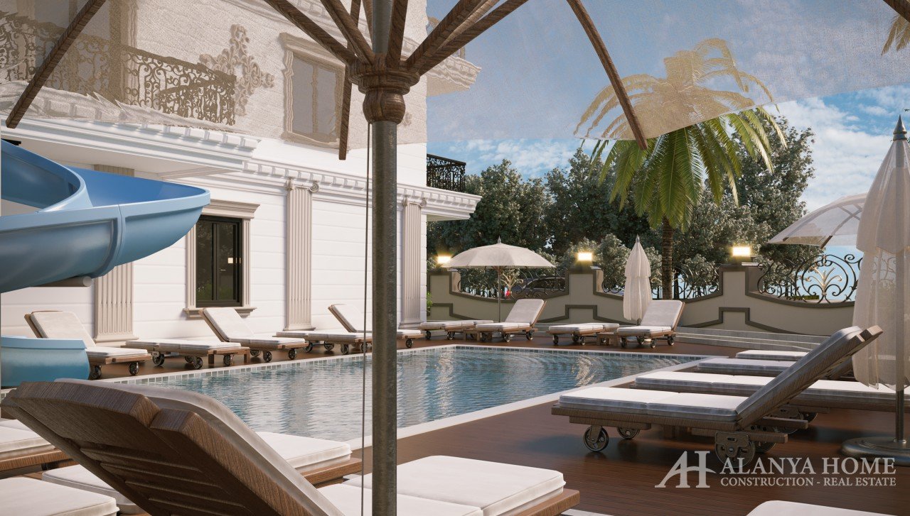 Mahmutlar Alanya Turkey furnished, one two bedroom apartment, construction company, by the sea view,