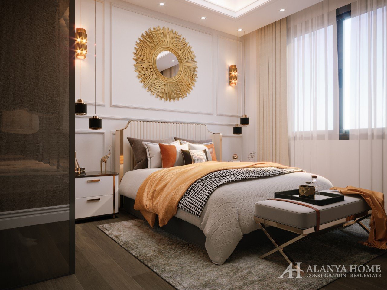 Mahmutlar Alanya Türkiye mobilyalı, bir iki yatak odalı daire, inşaat şirketi, deniz manzaralı, emla