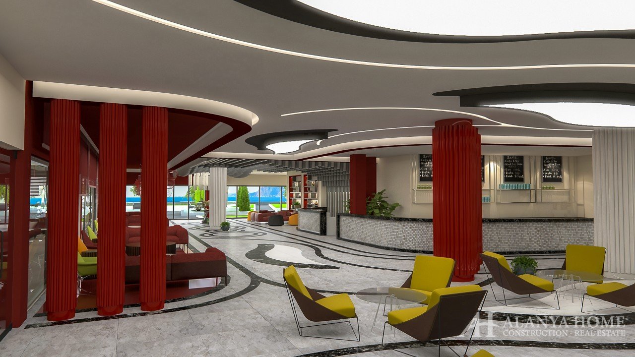 Фото покупка продажа недорогая квартира в доме жилом комплексе с кафе ресторанами Алания Хоум Антали