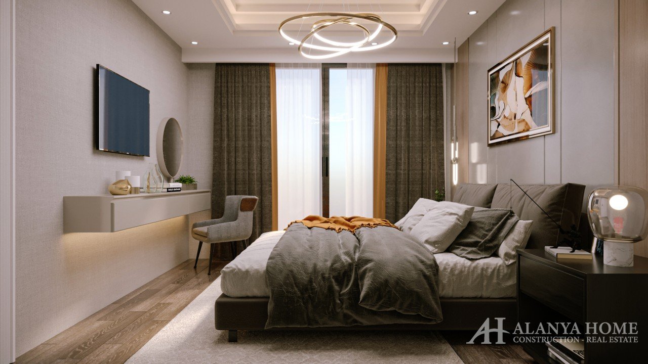 Фото покупка продажа недорогая двухкомнатная квартира 1+1 c просторной спальней Алания Хоум Анталия