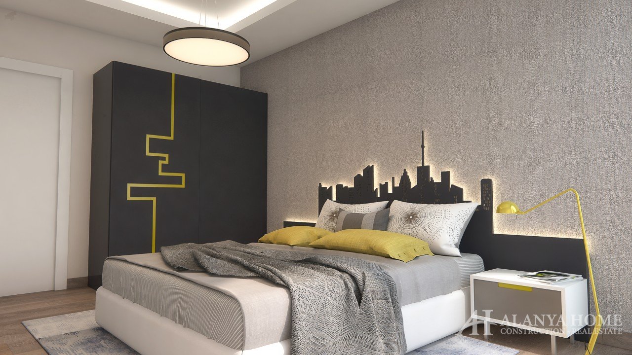 Фото покупка продажа недорогая двухкомнатная квартира 1+1 c просторной спальней Алания Хоум Анталия