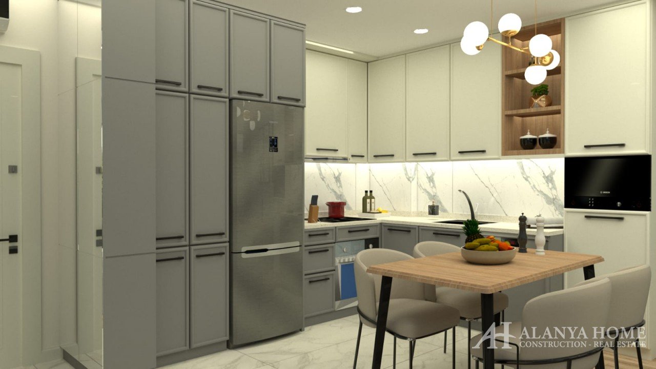 Yapı Green Life Oba Alanya Antalya Türkiye satın alma satılık eşyalı tek yatak odalı daire yeni bir 