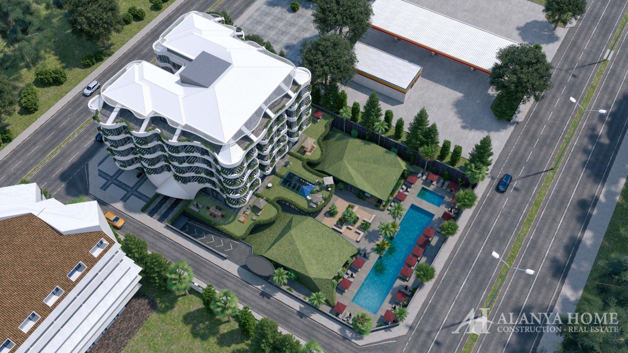 Nordic Art Каргыджак Аланья Анталия Турция жаңа жобадағы ғимараттан теңіз көрінісі теңіздің жанында