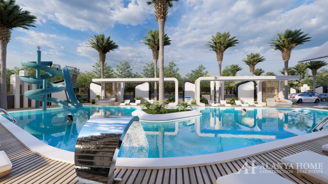 روبي تاور محمودلار ألانيا أنطاليا تركيا شراء عقارات للبيع ، مفروشة ، شقة بغرفة نوم واحدة وغرفتي نوم 