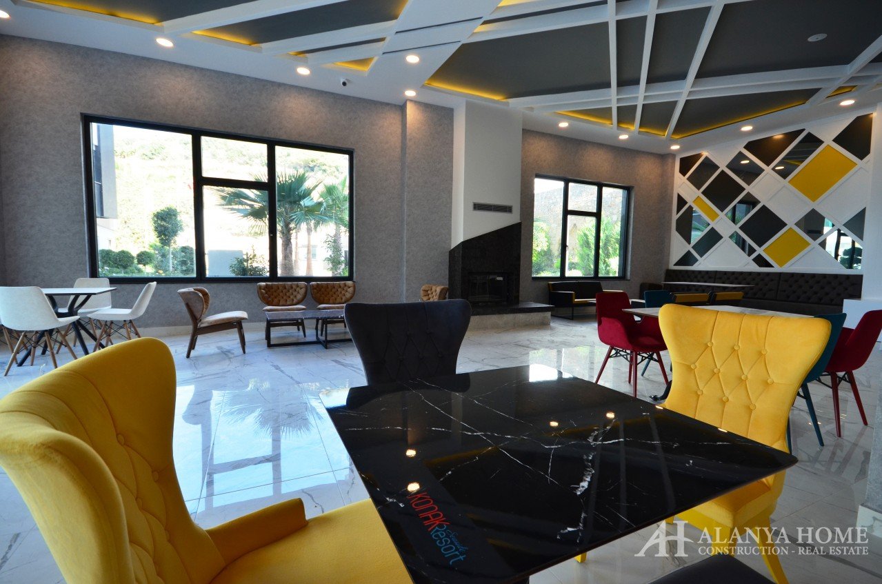 Фото покупка продажа недорогая квартира в доме жилом комплексе с кафе ресторанами Алания Хоум Антали