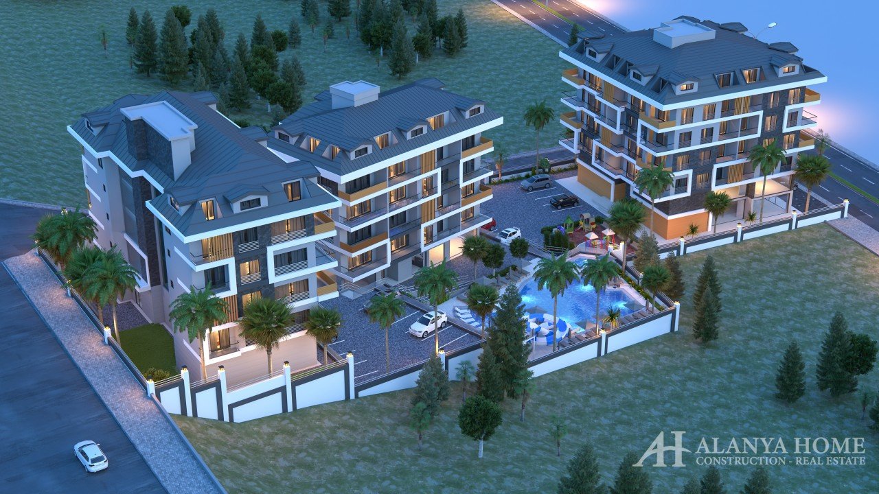 Апартаменты в городе Антарес Hasbahçe Alanya Anatalya Turkey