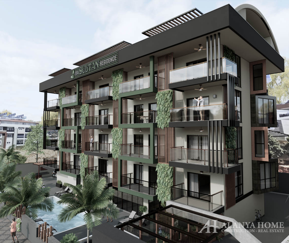Sultan Oba Alanya Antalya Turkey purchase sale property of a furnished one-bedroom apartment in a ne