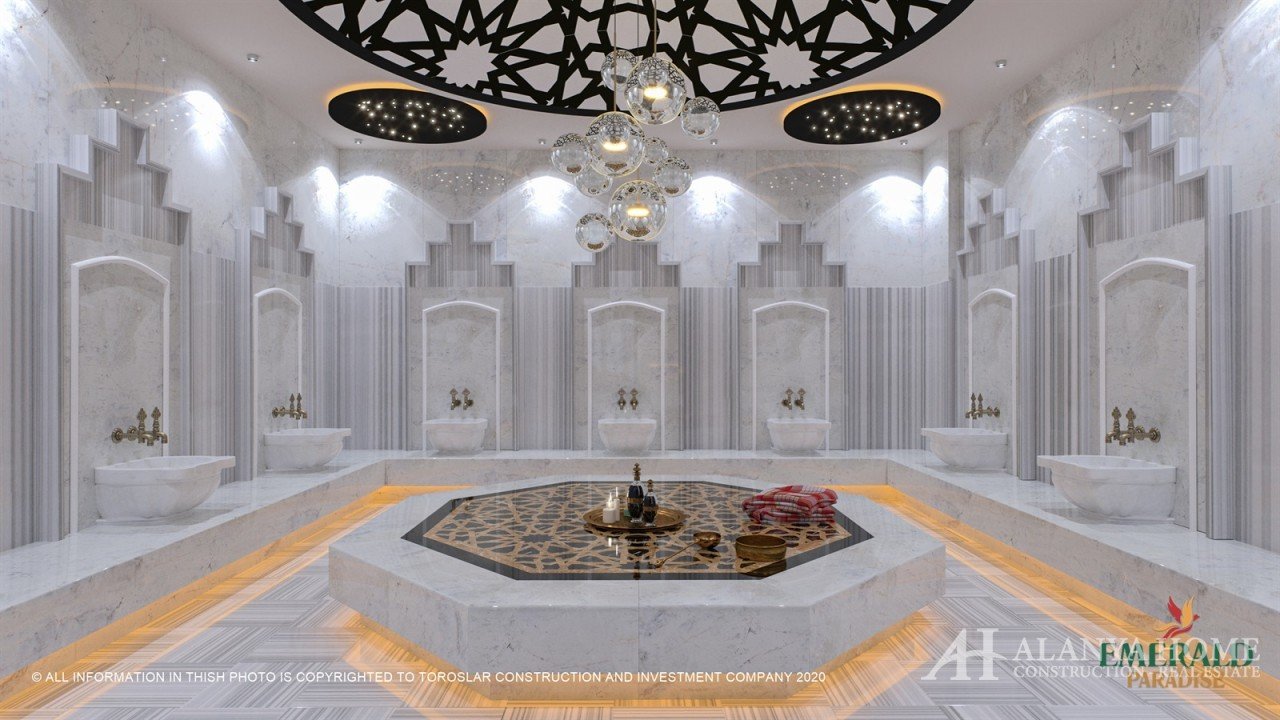 Фото купить продать недорогую квартиру недвижимость в доме жилом комплексе с турецкий хамам Алания Х