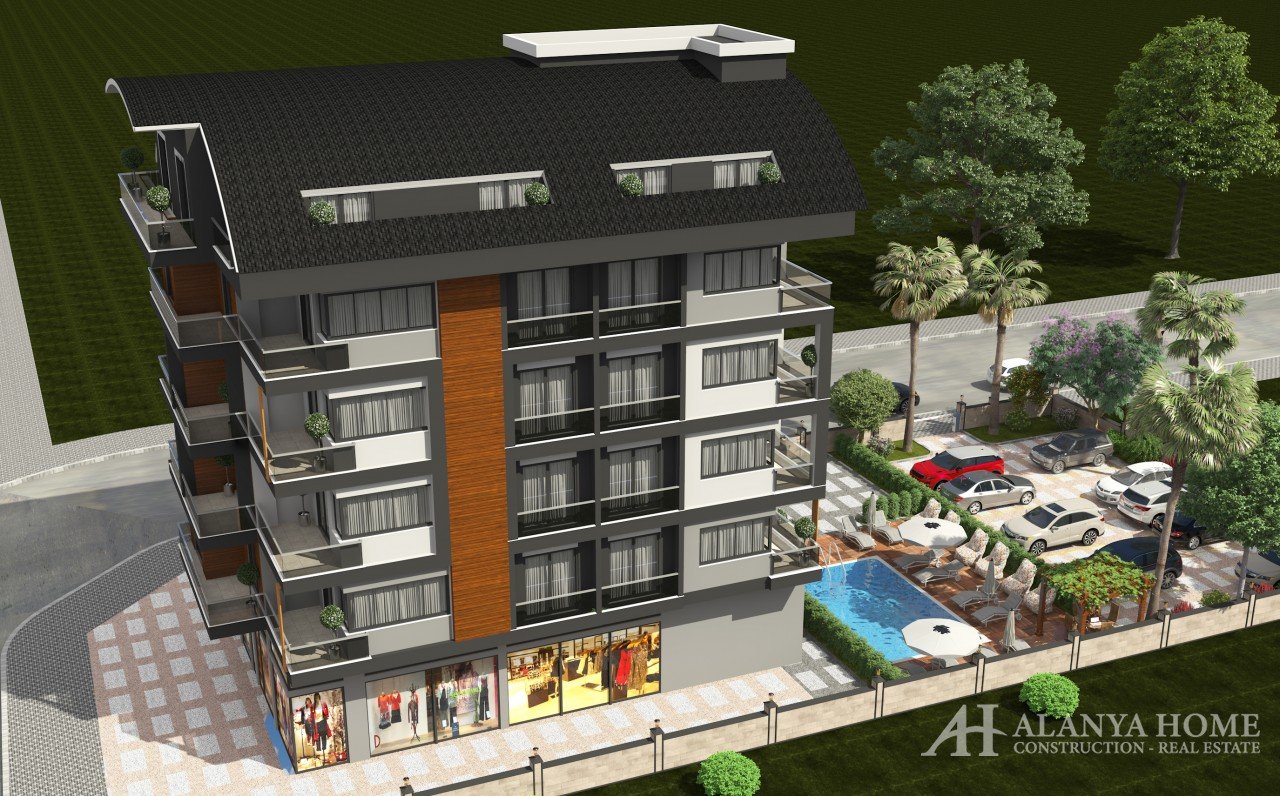 AKR Акрабаси Каргыджак Аланья Анталия Турция құрылыс салушыдан жаңа ғимаратта пәтерді бөліп төлеуге 