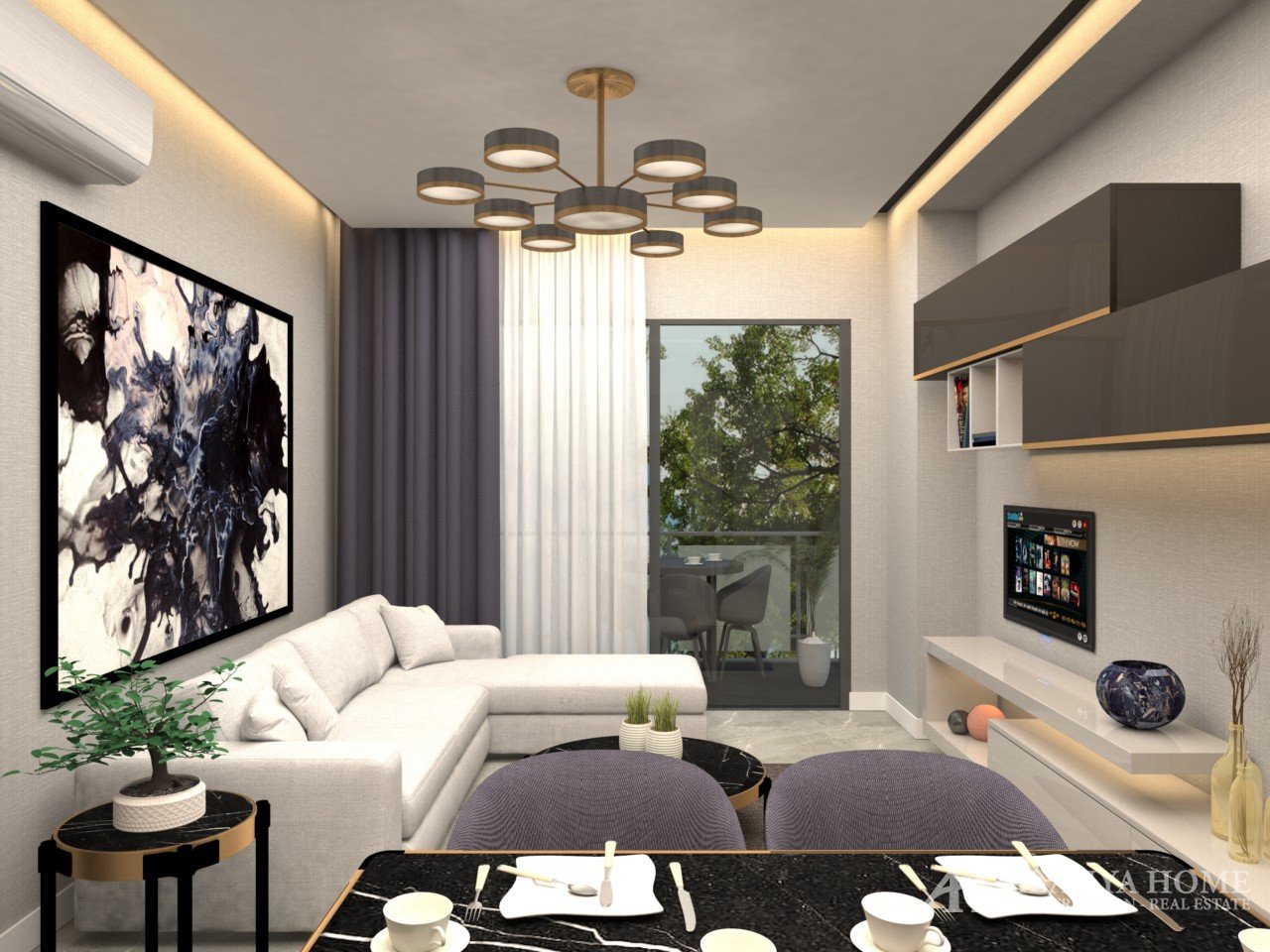 Keykubat Crown Center آلانیا آنتالیا ترکیه خرید فروش ملک آپارتمان مبله یک خوابه در طرح اقساطی پروژه 