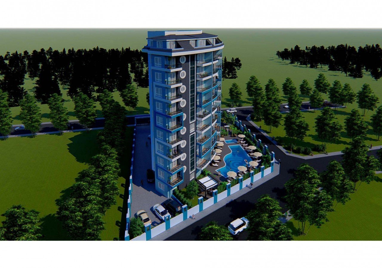 Blue Tower Mahmutlar Аланья Анталия Турция покупка продажа меблированная двухкомнатная квартира в но