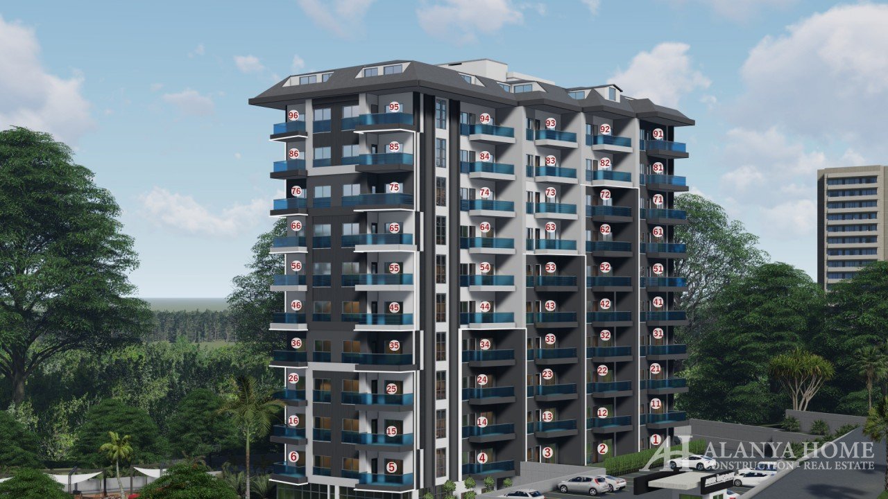 Pine Garden Авсалар Аланья Анталия Турция құрылыс салушыдан жаңа ғимаратта пәтерді бөліп төлеуге сат