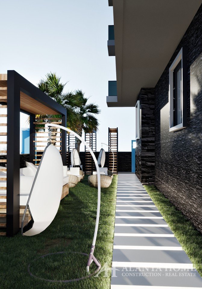 Mahmutlar Alanya Türkiye mobilyalı, bir iki yatak odalı daire, inşaat şirketi, deniz manzaralı, emla