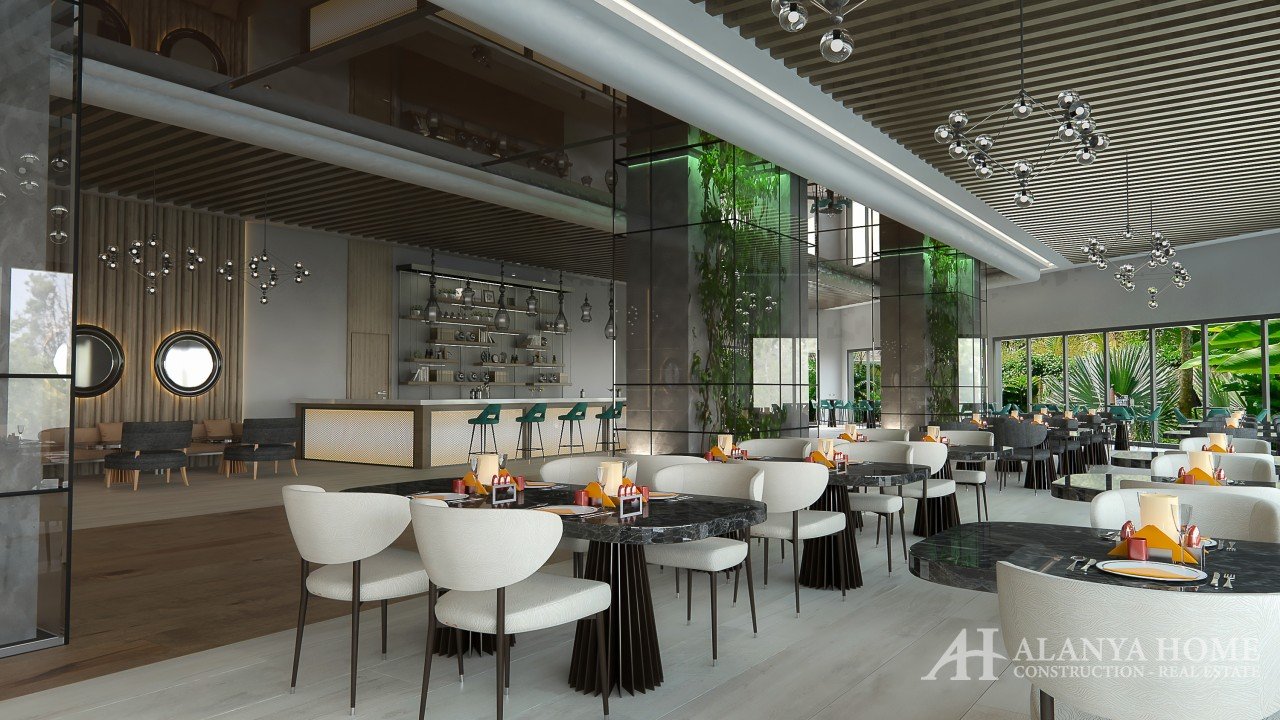 Фото покупка продажа недорогая квартира в доме жилом комплексе с кафе ресторанами Алания Хоум Антали