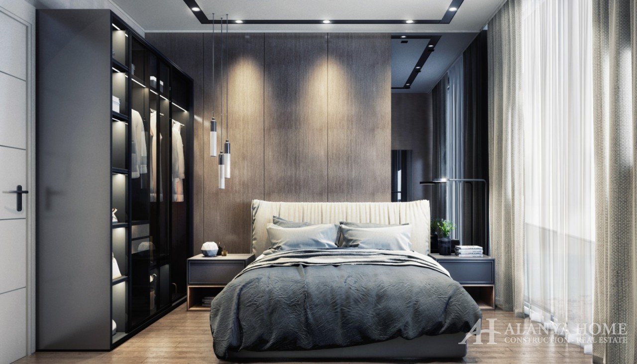 Фото купить продать недорогую двухкомнатную квартиру недвижимость 1+1 c просторной спальней Алания Х