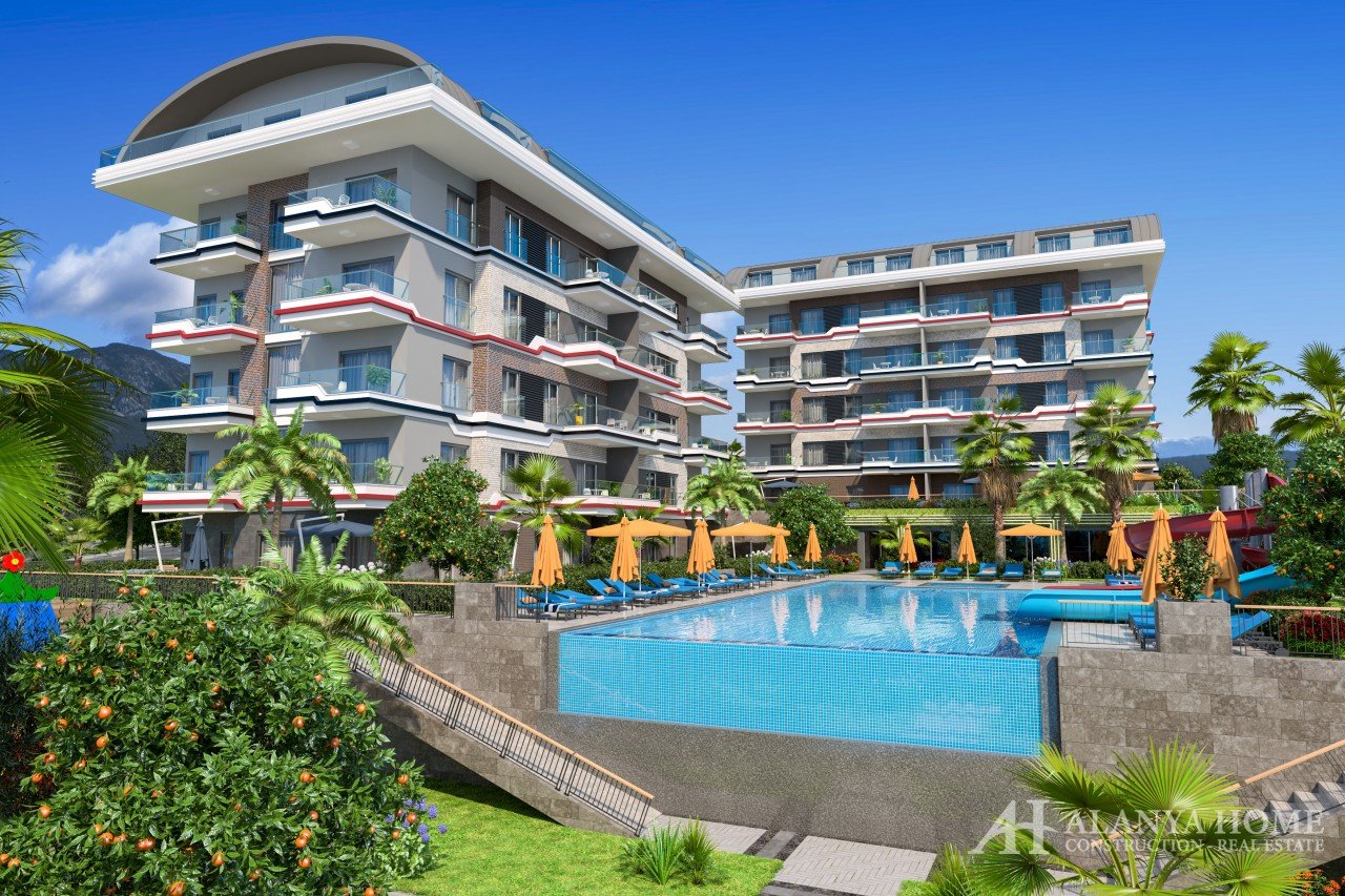 Sofia Park Kargicak Alanya Antalya Turkey purchase sale of a furnished one-bedroom apartment in a ne
