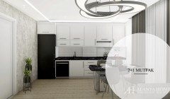 Фото покупка продажа недорогая двухкомнатная квартира 1+1 c просторной кухней Алания Хоум Анталия Ту