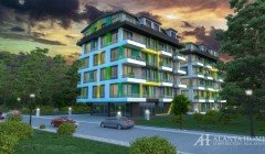 Mahmutlar Alanya Turquie meublé, un appartement de deux chambres, entreprise de construction, vue me