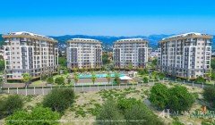 Emerald Paradise Avsallar Alanya Antalya تركيا شراء بيع عقار لشقة مفروشة بغرفة نوم واحدة في مخطط تقس