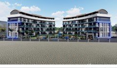 Blue Diamond Оба Алания Анталия Түркияда теңіз көрінісі бар теңіздің жанында құрылыс салушы компания