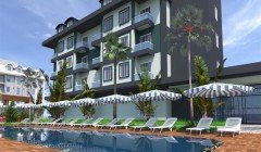 City Street Residence Оба Алания Анталия Түркияда теңіз көрінісі бар теңіздің жанында құрылыс салушы
