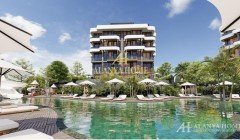 Neva Butik Kargicak Alanya Antalya Turkey purchase sale of a furnished one-bedroom apartment in a ne