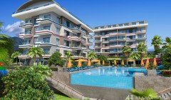 Sofia Park Kargicak Alanya Antalya Turkey purchase sale of a furnished one-bedroom apartment in a ne