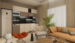 Mahmutlar Alanya Turquie meublé, un appartement de deux chambres, entreprise de construction, vue me