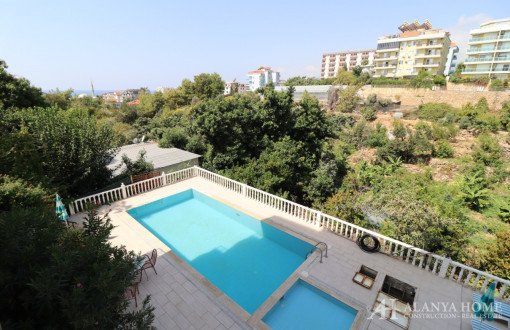 Appartement Confortable 2 + 1 Dans Le Jardin Palas Kestel Alanya Avec Vue Sur La Mer