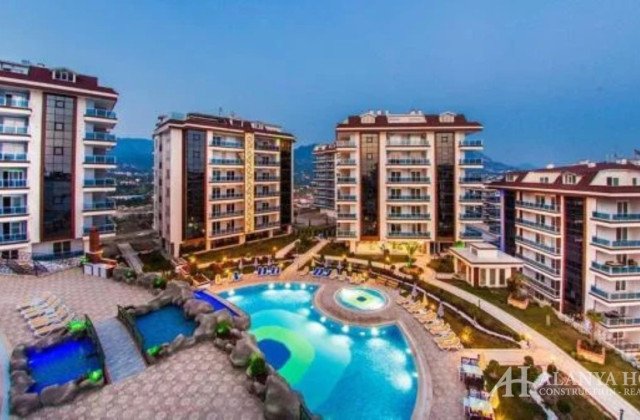 Another World 1+1 Furnished Apartment Suitable for Residence Permit in Alanya