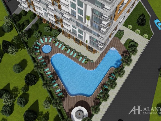 Grand Kaptan Tosmur Alanya Antalya Türkei Kauf Verkauf Eigentum einer möblierten Einzimmerwohnung in