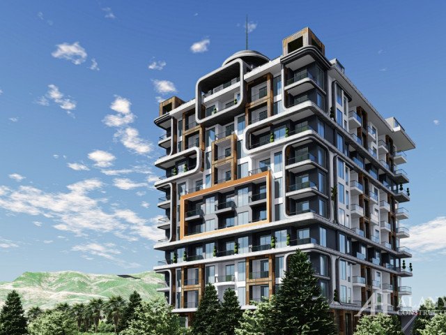 Grand Kaptan Tosmur Alanya Antalya Türkiye satın alma satılık eşyalı tek yatak odalı daire yeni bir 