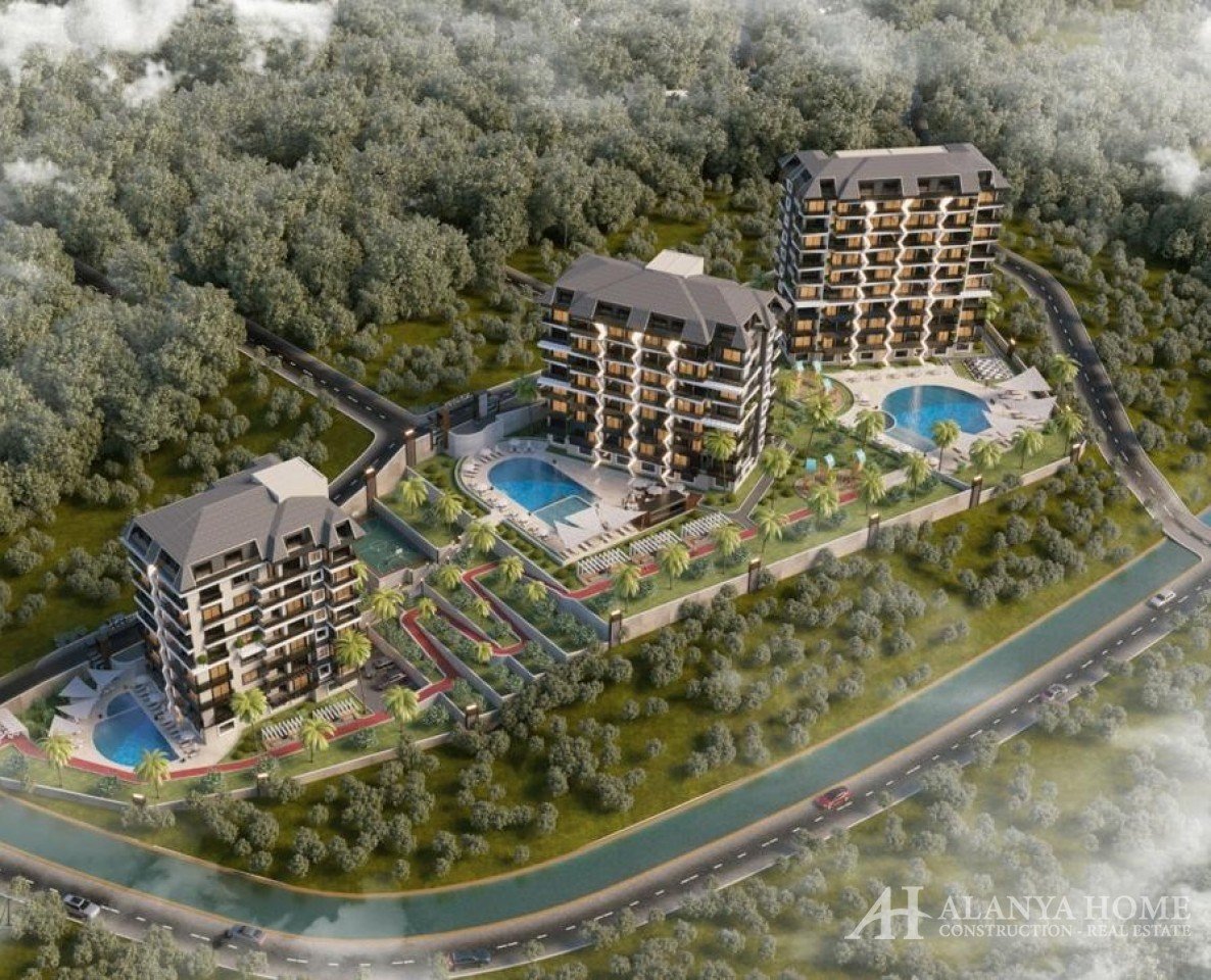 پادشاهی برج Avsallar آلانیا آنتالیا ترکیه فروش عکس خرید مسکن آپارتمان مبله در اقساط در یک ساختمان جد