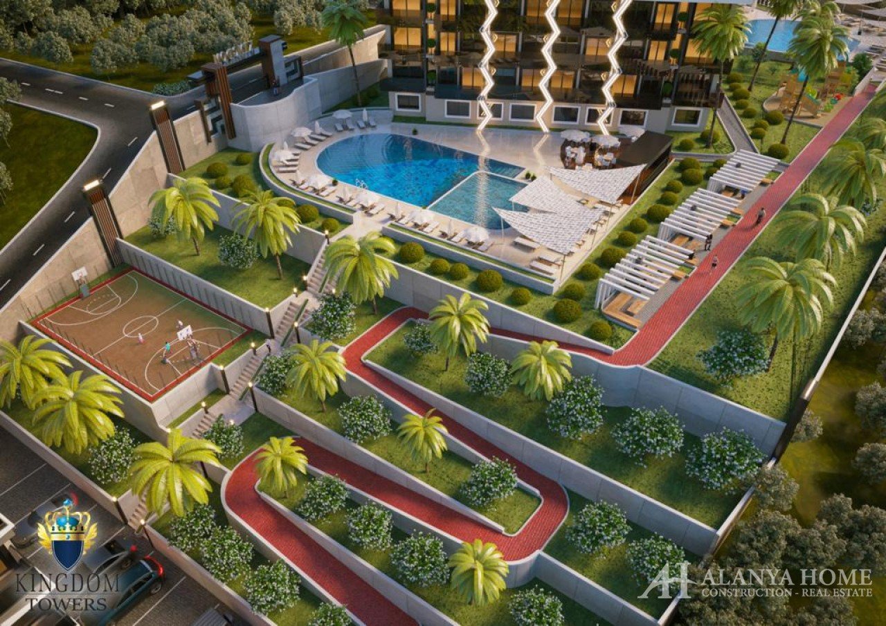 Kingdom Tower Авсаллар Алания Анталия Турция құрылыс салушыдан жаңа ғимаратта пәтерді бөліп төлеуге 