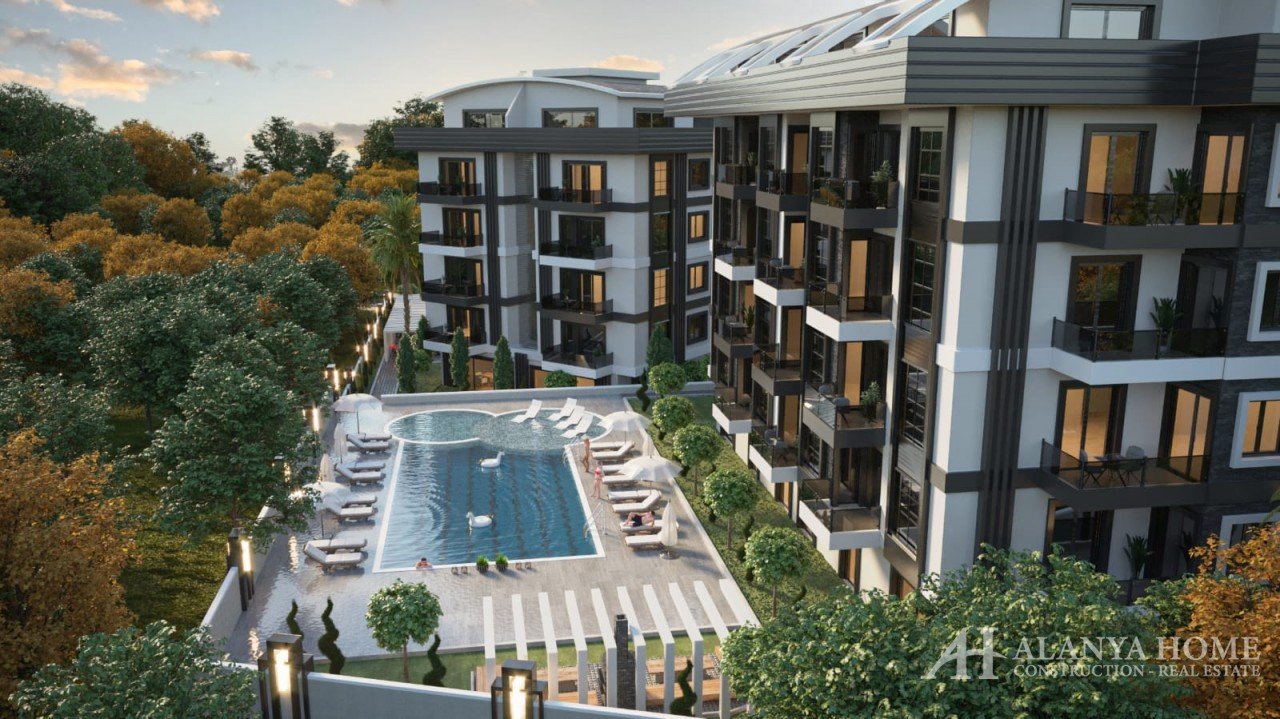 Алтинтас Оба Алания Анталия Турция купить недвижимость меблированная двухкомнатная квартира в новом 