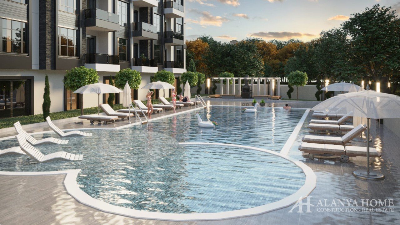 Altintas أوبا ألانيا أنطاليا تركيا شراء عقار بيع شقة مفروشة بغرفة نوم واحدة في خطة جديدة تقسيط المشر