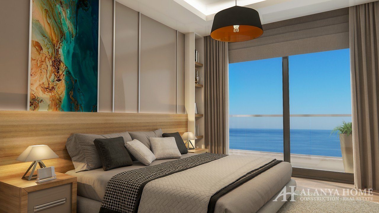 Фото покупка продажа недорогая квартира в доме жилом комплексе с видом на море Алания Хоум Анталия Т